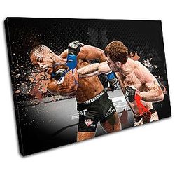 Bold Bloc Design MMA Rashad Evans Sports 60x40cm Canvas Print Box Framed Picture Wall Hanging - Hand Made In The UK