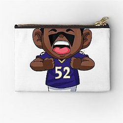 Ray Lewis Cartoon Zipper Pouch