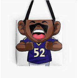 Ray Lewis Cartoon All Over Print Tote Bag
