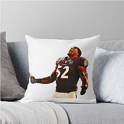 Ray Lewis Celebration Art Baltimore Ravens Icon Throw Pillow