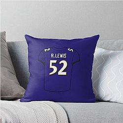 Ray Lewis Jersey Throw Pillow