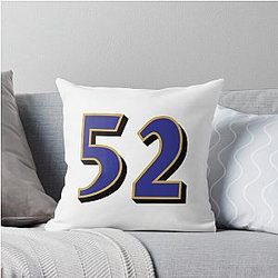 Ray Lewis 52 Throw Pillow