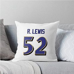 Ray Lewis Jersey 52 Throw Pillow