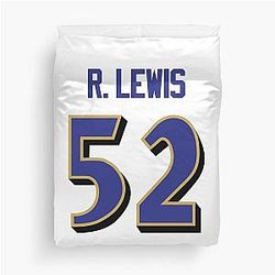 Ray Lewis Jersey 52 Duvet Cover