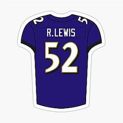Ray Lewis Home Jersey Sticker