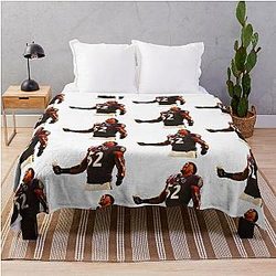 Ray Lewis Celebration Art Baltimore Ravens Icon Throw Blanket