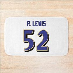 Ray Lewis Jersey 52 Bath Mat