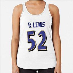 Ray Lewis Jersey Racerback Tank Top