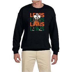 Black Miami Ray Lewis Text Crew Sweatshirt
