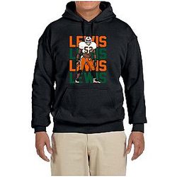 Black Miami Text Hooded Sweatshirt