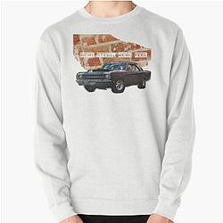 Real Steel Muscle Car Wall Break Design Pullover Sweatshirt