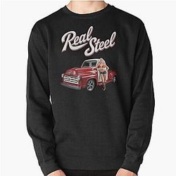 Real Steel Old School Hot Rod American Oldschool Pullover Sweatshirt
