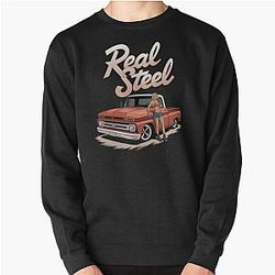 Real Steel Hot Rod Old School Automobile Smokin Hot Rod Pullover Sweatshirt