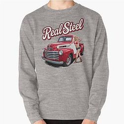Real Steel Hot Rod Old School Automobile Smokin Hot Rod American Classic Pullover Sweatshirt