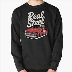 Real steel - Hot rod oldschool - American automobile smokin' hot rod Pullover Sweatshirt