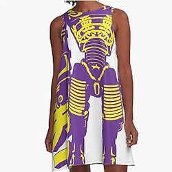 Real Steel Retro A-Line Dress