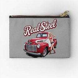 Real steel - Hot rod speed Old school automobile - Smokin' hotrod American stuff Pouch that doubles as a suitcase
