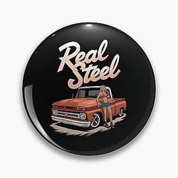 Real Steel - Old Track - Hot Rod - Old School Automobile - Smokin' Hot Rod - American Pin