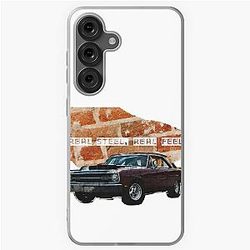 Real Steel Real Feel – Muscle Car Wall Break Design Samsung Galaxy Soft Case
