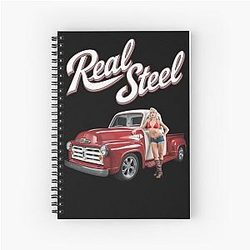 Real Steel - Hot Rod Old School Automobile Spiral Notebook