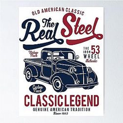 Old American Classic Real Steel Poster