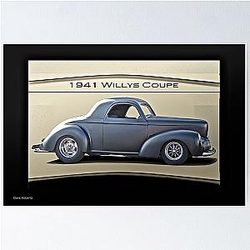 1941 Willys Coupe Real Deal Poster