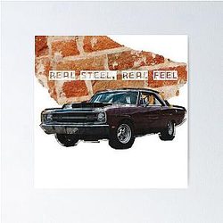 Real Steel Muscle Car Wall Design Poster