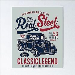 The Real Classic Legend - Awesome Vintage Car Lover Gift Poster
