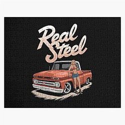 Real steel Old track Hot rod Oldschool American automobile Smokin' hot rod Jigsaw Puzzle