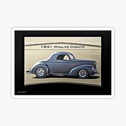 1941 Willys  Coupe  Real Deal Sticker