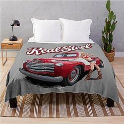 American Hot Rod Old School Throw Blanket