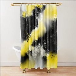 Real Steel Gray Abstract Shower Curtain