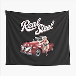 Real Steel - Hot Rod, Old School - American Automobile Tapestry