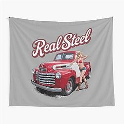 Real steel - Old track - Hot rod oldschool - American old school Tapestry