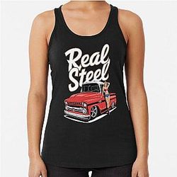Real Steel - Hot Rod - Old School American Racerback Tank Top