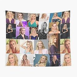 Reese Witherspoon American Actress Square Photos Aesthetic Collage - 5 Tapestry