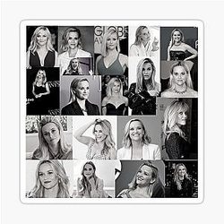 Reese Witherspoon American actress Black and White Aesthetic Collage - 5 Sticker