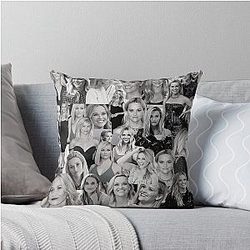 Reese Witherspoon American actress Black and White Aesthetic Collage Throw Pillow