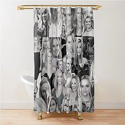 Reese Witherspoon American actress Black and White Aesthetic Collage Shower Curtain