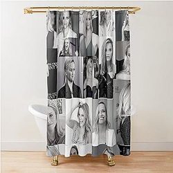 Reese Witherspoon American actress Black and White Aesthetic Collage - 5 Shower Curtain