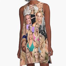 Reese Witherspoon American actress Dressed Up Aesthetic Collage - 1 Line Dress