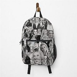 Reese Witherspoon American Actress Black White Aesthetic Collage 2 Backpack