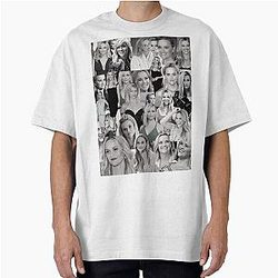 Reese Witherspoon American Actress Black and White Aesthetic Collage - 2 Oversized T-Shirt