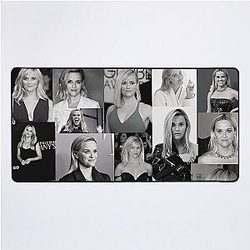 Reese Witherspoon American actress Black and White Aesthetic Collage 5 Desk Mat