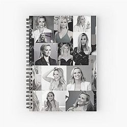 Reese Witherspoon American actress Black and White Aesthetic Collage - 5 Spiral Notebook