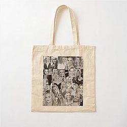 Reese Witherspoon American actress Black Aesthetic Collage 2 Cotton Tote Bag