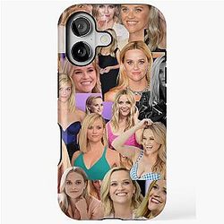 Reese Witherspoon American Actress Dressed Up Aesthetic Collage iPhone Tough Case