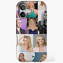 Reese Witherspoon American Actress Square Photos Beautiful Aesthetic Collage iPhone Tough Case
