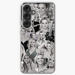 Reese Witherspoon American actress Black and White Aesthetic Collage Samsung Galaxy Soft Case