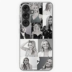 Reese Witherspoon American actress Square Photos Black and White Aesthetic Collage Samsung Galaxy Soft Case
